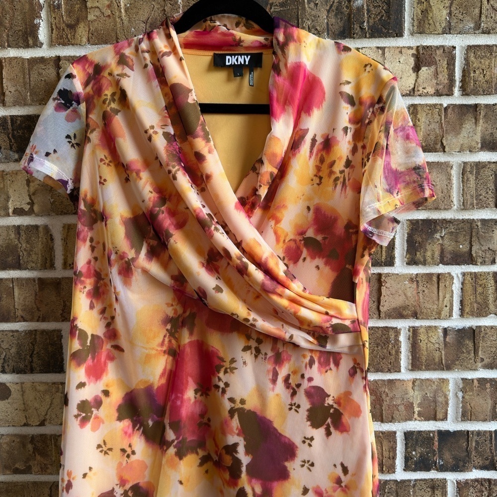 DKNY Multicolor Floral Dress